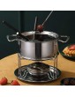 Fondue Pot 10PCS Set Stainless Steel Ice Cream Melting Pot Cheese Fondue Kitchen Accessories For Melting Chocolate Candy And Candle Making - B08RRZ2G6KC
