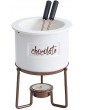 Fondue Set for 2 Chocolate Cheese Fondue Sets Small Gift Melting Pot with 2 Forks for Chocolate Caramel Cheese Sauces - B09P57DJ1RO