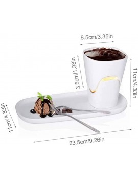Hcyx Ceramic Chocolate Fondue Set with 2 Stainless Steel Forks Cheese Fondue Tealight Candle Birthday Day Gift Sleepover Girls Night in Party - B09N96VL6NK