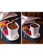 Hcyx Ceramic Chocolate Fondue Set with 2 Stainless Steel Forks Cheese Fondue Tealight Candle Birthday Day Gift Sleepover Girls Night in Party - B09N96VL6NK
