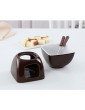 Hcyx Ceramic Fondue Set Suitable for Cheese Chocolate & Meat Fondue Setschocolate Dipping Set - B09N957GRLE