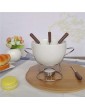 Hcyx Fondue Mug Set with 2 Stainless Forks 400Ml for Cheese Chocolate and Tapas Does Not Include Candles - B09N97WK3YO