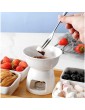 KJ586ZHU Ceramic Fondue Set Chocolate Dipping Set Suitable For Cheese Chocolate & Meat Fondue Sets With Forks Fruit Dish Wooden BoardColor:red - B09T5SJ53WT