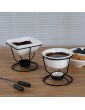 LFANH Individual Chocolate Fondue Melted Chocolate Chocolate Fondue Cup with 2 Fork And 1 Candle 140 200 Ml Chef Ceramic Chocolate Fondue Kit,Round - B08PYLTDRBY