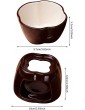 LKJHG Ceramic Cheese Chocolate Fondue Pot Set Cheese Fruit Pot with Snack Bowl and 4 Forks for Table Side Service Buffet and Party Tables - B09GG2ZHXLO