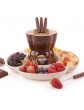 LKJHG Ceramic Cheese Chocolate Fondue Pot Set Cheese Fruit Pot with Snack Bowl and 4 Forks for Table Side Service Buffet and Party Tables - B09GG2ZHXLO