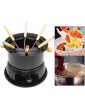 MagiDeal Removable Fondue Set Easy Clean with 6 Forks Hot Pot for Chocolate Sauces Caramel - B09PRPG7MMV