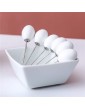 NXYJD Mini Chocolate Fondue Set Two-layer Porcelain Tealight Cheese Fondue with Dipping Bowls and Forks for 6 New - B09FP98C9QB