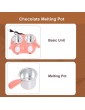 ONE-KWH Double Chocolate Melter Electric Praline Melting Pot Melter Machine with Mold Nice Practical Kitchen Tool Chocolate Fondue Set for Cheese Candy Making DIY Baking Supplies,Pink - B09SG4S3JDT