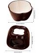 PANJAZE Ceramic Fondue Set Chocolate Fondue Pot with Snack Bowl and Forks for Chocolate Fondue or Cheese Fondue Chocolate and Tapas Idea Color : A - B092ZS8PMHL