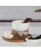 SuDeLLong Fondue Set Chocolate Fondue For Cheese Chocolate Dessert Roast Marshmallows Color : White Size : 12x13.5cm - B09931S7GBY