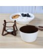 WYFX Ceramic Candle Chocolate Cheese Butter Fondue Set with 2 Fork Chocolate Fountains for Kitchen Birthday Present Xmas Christmas Party,coffee - B09LM91BZ9C