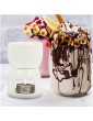 ZHANGZHI 1 Set Ceramic Chocolate Fondue Set with 2 Forks Premium Tea Light Porcelain Melting Pot - B09HV433L1F