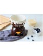 ZHANGZHI Ceramic Strawberry Chocolate Fondue Set Porcelain DIY Fondue Serving Set for Cheese,Chocolate,Icecream Capacity : 1L Color : Chocolate - B09HV39HB6Y