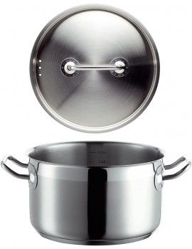 Professional 20 cm Stainless Steel Stewing Pan Plus Lid - B00GFIRW0MN