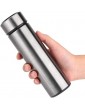 Vacuum Cup 500ml Portable Stainless Steel LED Insulated Water Bottle with No-Slip Cup Bottom Temperature DisplayStainless Steel Color - B087Q51LKDO