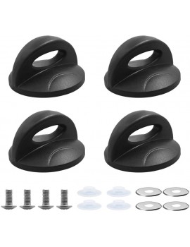 4 Pack Pot Lid Top Knobs,YuCool Universal Lid Holding Handles Replacement for Kitchen Cookware Casserole Kettle Cover Glass Saucepan-Black - B08FDHZ5VTP