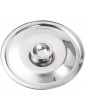 Angoily Stainless Steel Cover Bowl- 6.3in Universal Lid for Pots Small- Mini Pan Lid Bowl Covers Reusable with Handle in Ring for Pot and Pans - B0B1DVKSC2J