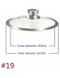 BoBoHome Pot Lid 19cm Tempered Glass Pan Lid Transparent Universal Replacement with Steam Vent Hole for Frying Pans Pots - B08SLYGDLTS