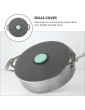 Doitool Universal Lids for Pots 1PC Pans and Skillets Silicone Smaller Lid L - B09R42KS2CL