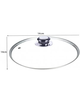 Glass lid for pan pans 26 cm diameter. 14 cm - B0B1J6KVMHU