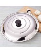 Hemoton 35cm Cooking Pan Lid Stainless Steel Cookware Lid Replacement Pot Lid Cover Skillet Wok Lid Round Knob Handle Anti- Scald Pot Lid Stainless Steel Pot Lid - B09TFV791GO