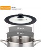 HOTEU Glass Lid Universal Multisize 10.5 11 12 inches 26cm 28cm and 30cm Pots with Heat Resistant Silicone Rim Accessories - B089NPMW64X