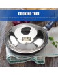 Housoutil Stainless Steel Wok Lid 38cm 14. 9inch Wok Cover with Glass Insert and Knob Griddle Basting Cover Cooking Pot Lid for Asian Cooking - B09TJM46JJL