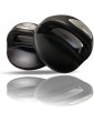 Kerafactum Universal Replacement Handle Replacement Lid Handle Pot Lid Glass Lid Handle Knob Black Silver Very Stable Suitable for Many Brands of Round Glass Lid with Mounting Kit Handles 2 Pieces - B08PC1GQYFJ