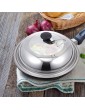 Luxshiny 30cm Stainless Steel Universal Pot Lid Cover Glass Pan Lid Frying Pan Cover Cookware Lids Replacement Lid with Handle for Pots Pans Fry Pan Skillet - B09YD5XLMGI