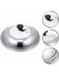 Luxshiny 30cm Stainless Steel Universal Pot Lid Cover Glass Pan Lid Frying Pan Cover Cookware Lids Replacement Lid with Handle for Pots Pans Fry Pan Skillet - B09YD5XLMGI