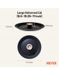 Meyer Accent Series Stainless Steel Universal Pots and Pan Cookware Lid Large Matte Black - B09JRPDKBXV