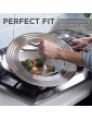 Modern Innovations Universal Lid for Pots Pans and Skillets Stainless Steel and Tempered Glass Fits All 7 Inch to 12 Inch Pots and Pans, - B075DFGX2GM