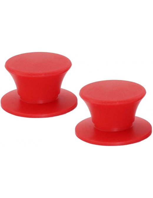 Pot Lid Knob Silicone Universal Pot Lid Cover Knob Handle Kitchen Cookware Lid Replacement Red 2Pcs - B08BFZDQGJW