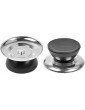 Pot Lid Knobs 5PCS Universal Pot Lids Handle Cookware Black Round Kitchen Replacement Handles with Screws and Nuts for Universal Kitchen Pot Lid Casserole Kettle Cover - B09CGXH5V9M