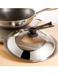 Pot Lid Replacement Standing Handle: 38cm Frying Pan Cover Lid Kitchen Wok Id Stainless Steel Glass Pan Cover Metal Pot Lid Cover - B09L5XJM37F