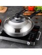 Pot Lid Replacement Standing Handle: 38cm Frying Pan Cover Lid Kitchen Wok Id Stainless Steel Glass Pan Cover Metal Pot Lid Cover - B09L5XJM37F