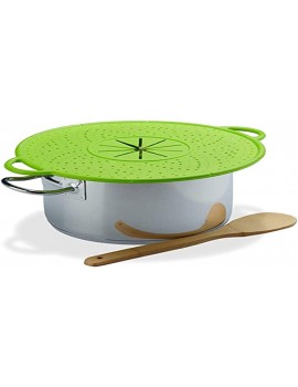Relaxdays Silicone Pot Watcher Spill and Boil Over Cover Heatproof 30 cm Ø Green - B07DPV5YCRT