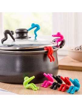 Sahkgye 12 -Proof Steam Release Pot Lid Holders Silicone Lid Lifter for Pots and Pans Overcooking Stopper - B09VGQ38VZI
