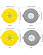Spill Stopper Silicone Lid Cover，Flower-shaped Spill-Proof Cover,Multi-Function Overflow Stopper Lid Cover for Pans and Pots Boil Kitchen 29cm Yellow - B09QFX1CHJJ