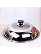 TOPBATHY Stainless Steel Universal Lid 34CM Pan Lid Cover Frying Pan Cover Cookware Lids Cooking Dome Cover Glass Pot Lids Replacement - B0927GMM7ZG
