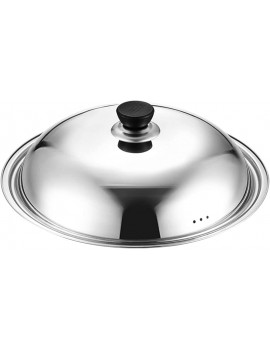WSYW Universal Stainless Steel Lid for Pots Pans and Skillets and Casserole and Frying Pan Cookware All Steel Cover 27.8 * 29.6 * 6cm - B096RFZ23CR