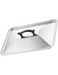 Yardwe Stainless Steel and Glass Universal Lid for Pots Pans and Skillets Rectangular Pot Lids Cover Replacement Lids Cookware Frying Pan Lid Cover Stainless Steel Lid 40x30cm - B08MT58ZVTG