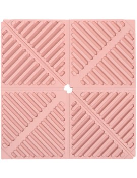 Cabilock Silicone Dish Drying Mat Non Slip Heat Resistant Trivet Kitchen Drainer Pad Countertop Protection Table Mat Pink - B0892G1YWNL