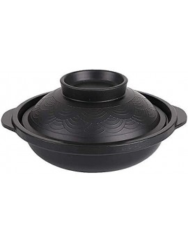 Casserole Rice Pot,handmade Aluminum alloy Casserole With Lid Korean Stone Stockpot Heat-resistant Healthy Cookware Earthen Pot Casserole dish Black Color : Black Size : 16cm6inch - B08RYS9GJLW