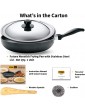 FUTURA Non-Stick 10-Inch Frying Pan Indian Style with Stainless Steel Lid - B0047T6L0II