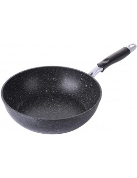SHYPT Non-Stick pan Aluminium Wok Pan with Premium High Performance Stone Coating Comes with Stay Cool Handle - B08K8Z7M8XB
