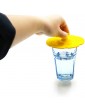HEMOTON Multifunction Silicone Sealed Cup Lid Creative Mug Covers Anti-dust Bowl Cover Yellow Small Size - B081DK4TWLZ
