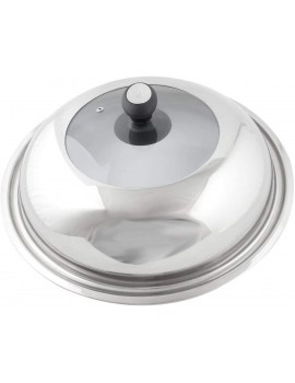 N A Stainless Steel Kitchen Home Cooking Pot Pan Pan Handle Lid 40 cm Diameter - B0848LWSXFL