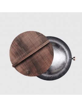 Pan Lid Manual Health Kitchen Wooden Tradition Household Pot Cover Big Size 28 30 32 34 UOMUN Size : 28cm - B07951R4QRX